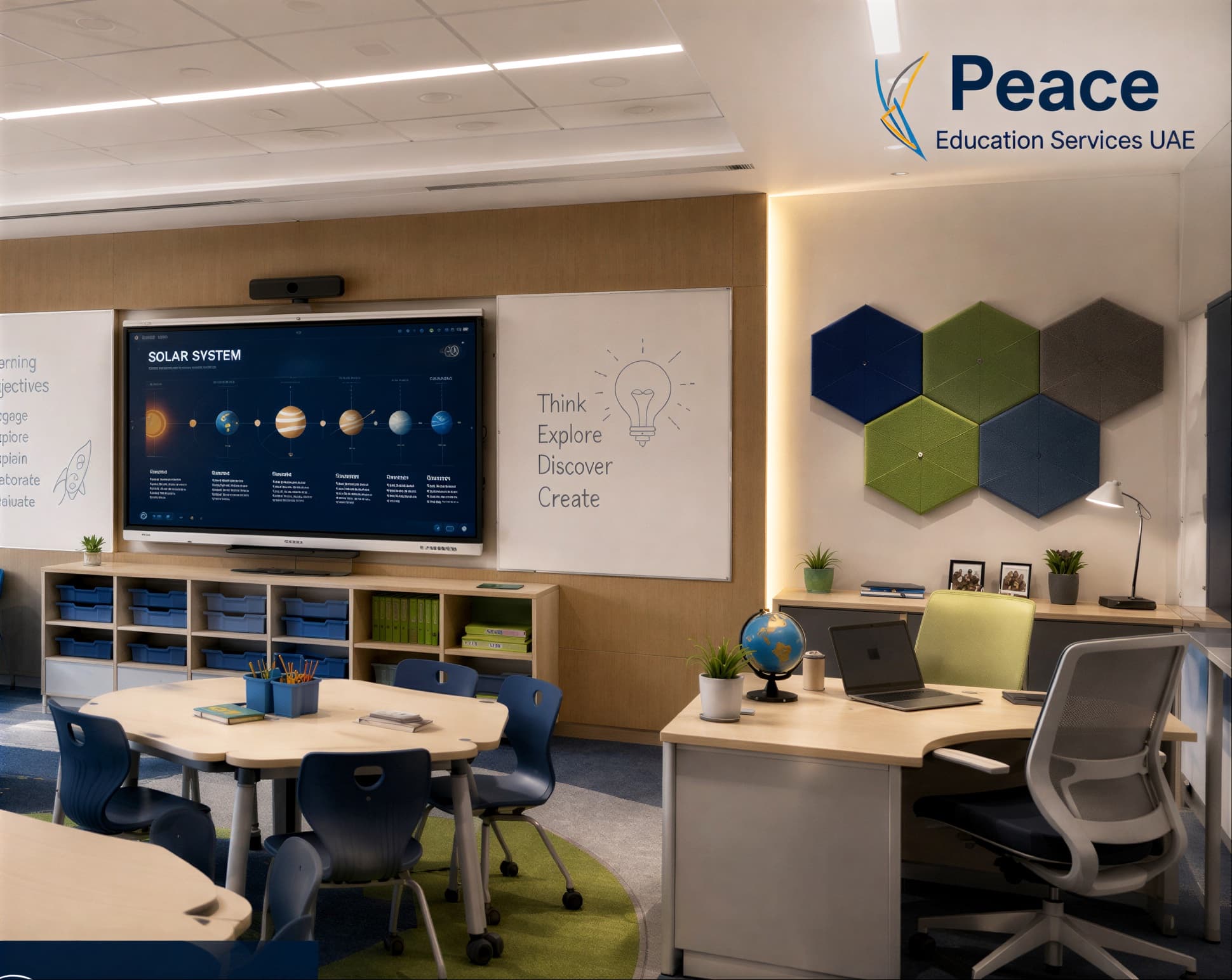 A display specified for a lesson, with the training and the data terms settled first