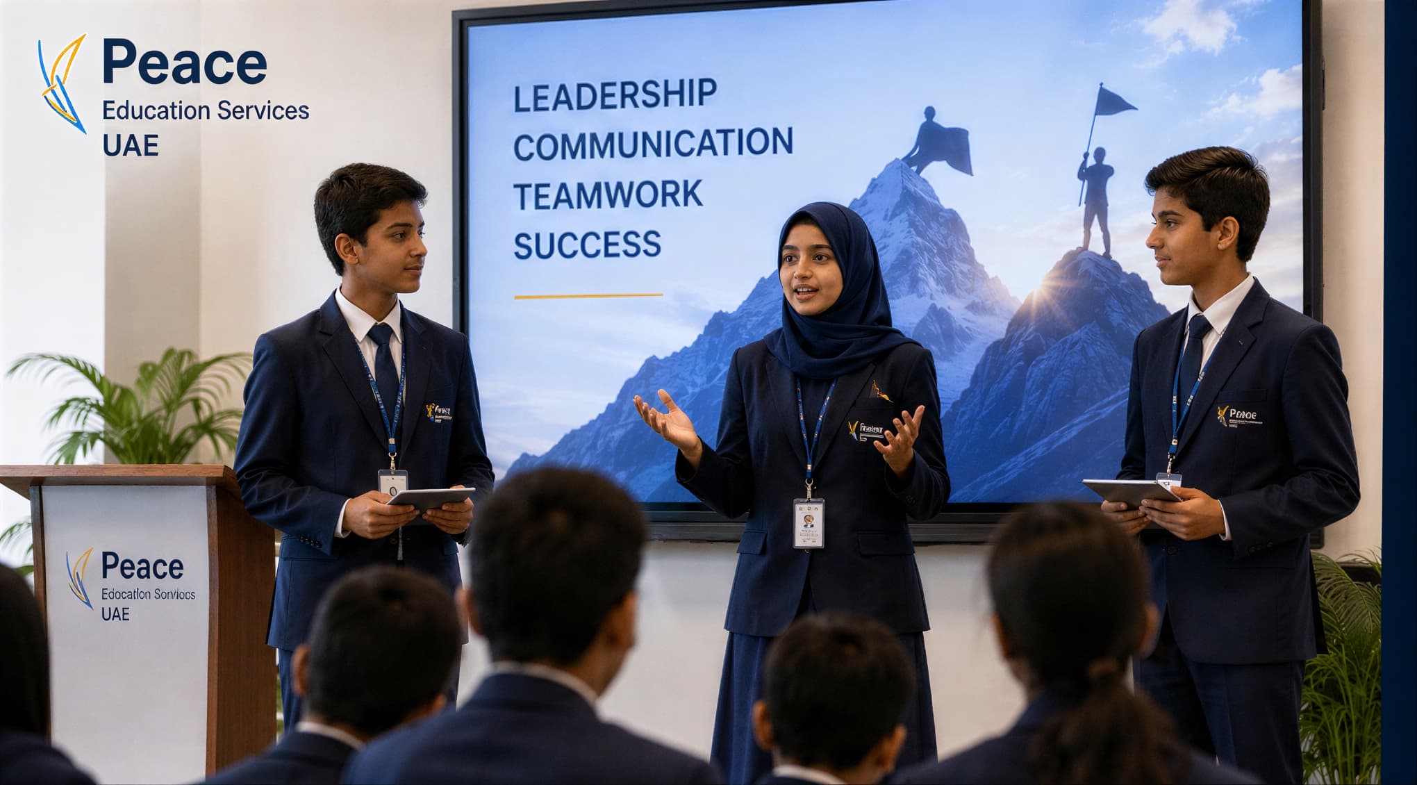 Students presenting to their year group