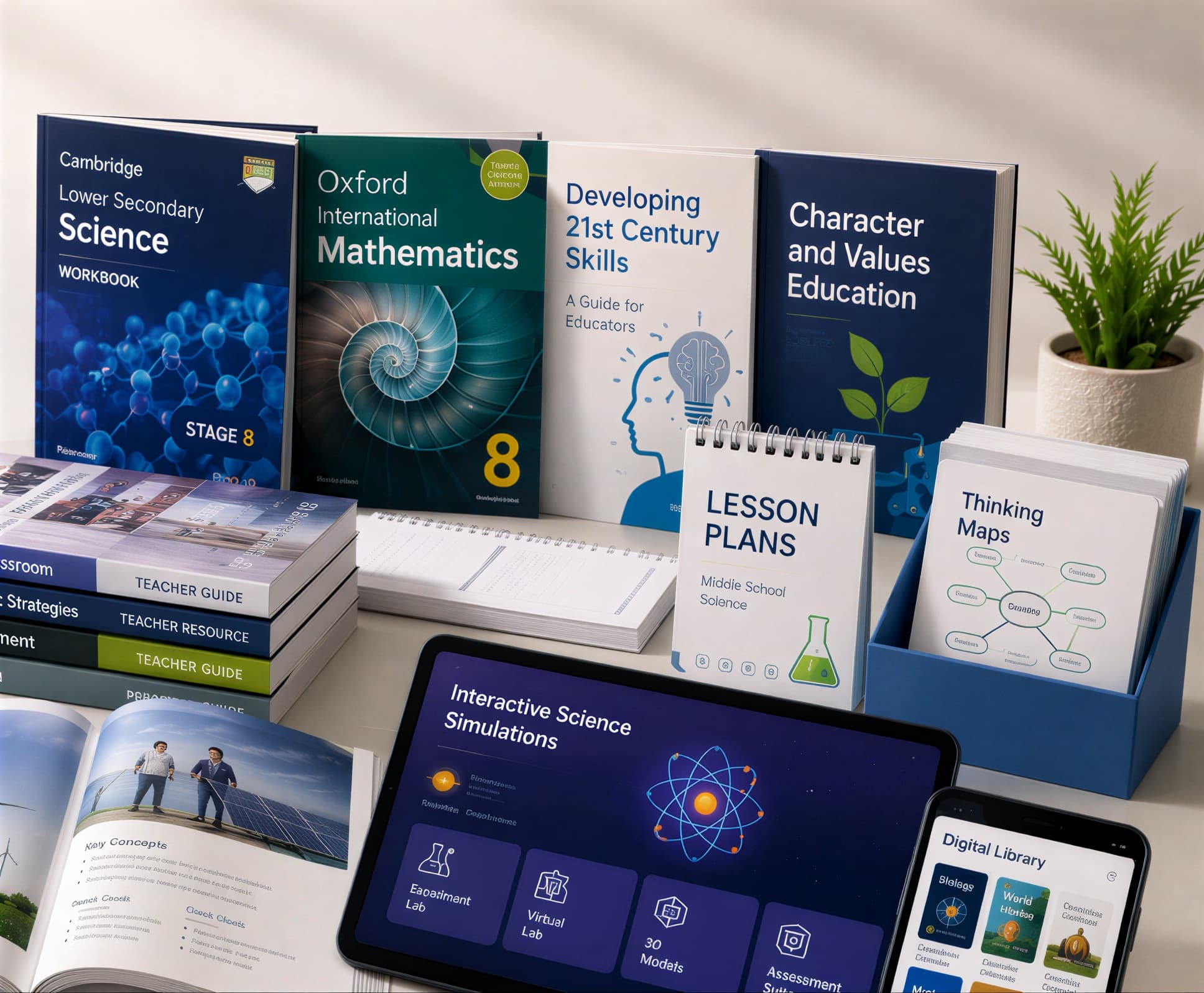Books, teacher materials and digital content chosen as one set