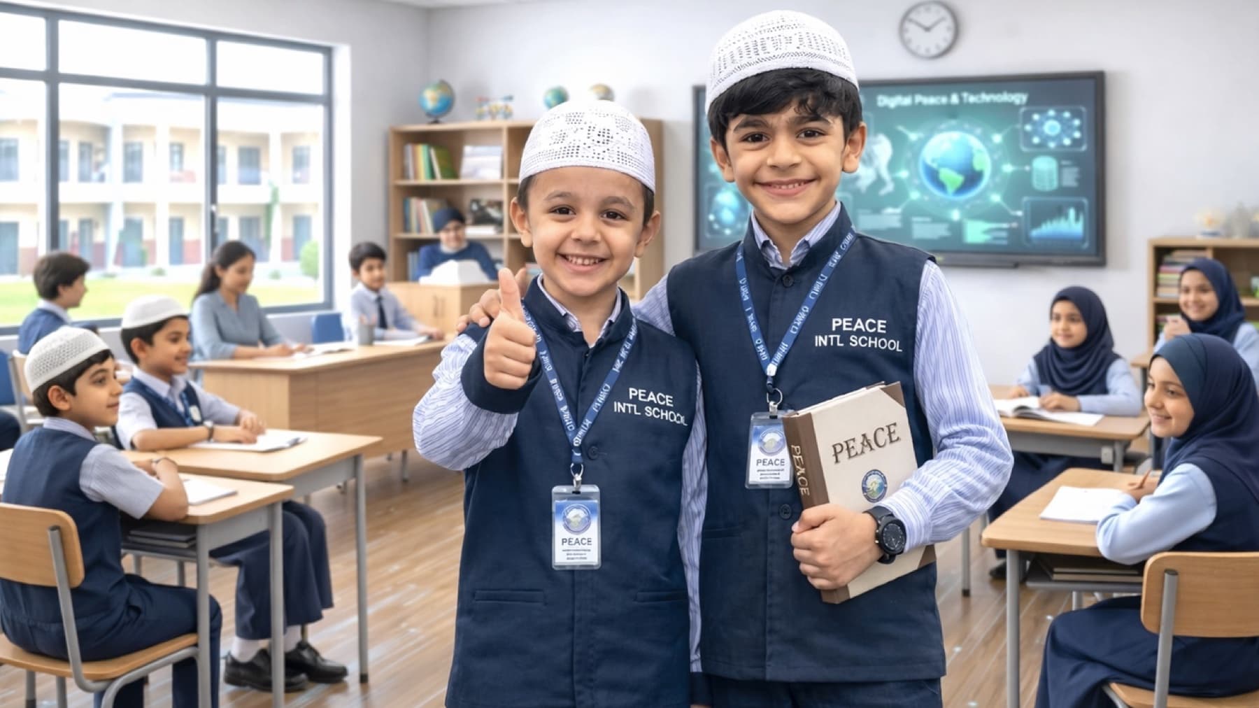 A Quran study session at a Peace school